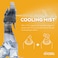 Handheld Water Misting Fan - Battery Powered, Gray   Personal Cooling with Powerful One-Speed Motor, Portable &amp; Lightweight