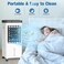 Portable Air Conditioners,3 Modes &amp; 3 Speeds,Evaporative Air Cooler with Remote &amp; Touch Control,10L Water Tank, Windowless Air Conditioner with 4 Ice Boxes