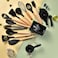 Silicone Cooking Utensils Set with Holder, 446℉ Heat-Resistant Silicone Kitchen Utensils Set, with Wooden Handle for Non-Stick Cookware, Black (34 PCS)
