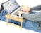 Radiotronics Bamboo Bed Tray Table with Folding Legs Foldable Serving Portable Laptop Tray Snack Tray Breakfast Tray Bed Table Drawing Table