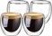 Double Walled Glasses for Espresso Coffee Turkish Tea, Espresso Coffee Cups 80 ml Set of 4 pcs