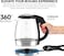 2200W Compact, Cordless Electric Glass Kettle Boiler, Automatic Shut Off, Boil Dry Protection, LED Indicator, Integrated Filter, 360&deg; Rotating Base, For Home &amp; Office Use