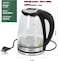 Electric Kettle 1.8L Transparent Glass Kettle Stainless Steel Tea Kettle 1500W Fast Boiling Water Heater,BPA-Free Hot Water Boiler