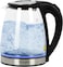 Electric Kettle 1.8L Transparent Glass Kettle Stainless Steel Tea Kettle 1500W Fast Boiling Water Heater,BPA-Free Hot Water Boiler