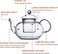 Glass Teapot Set, 600ml Stovetop Safe Glass Tea Kettle with 4 Double-Wall Tea Cups &amp; Loose Tea Infuser &amp; Tea Warmer