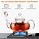 Glass Tea Pot Coffee Teapot with Heat Resistant Glass Infuser Tea Kettle Loose Leaf Tea Pot Can be Used On Stovetop (600ml)