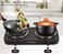 Double Hot Plate,2000W Electric Plate,Portable Electric Hob .Cooktops. (Brown)