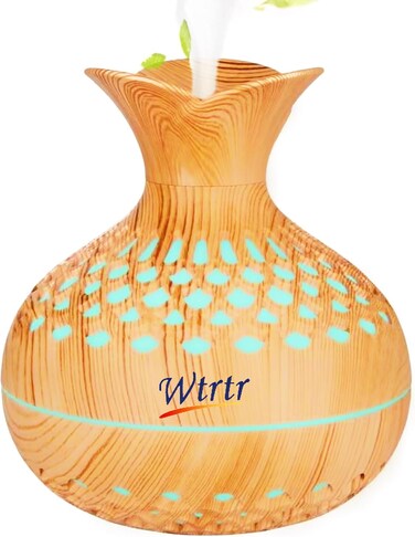 300ml Essential Oil Diffuser and Mini Humidifier, Flower Shape, USB Personal Desktop Humidifier, 2 Mist Modes, 7 Colors, Silent Operation, ABS Material