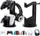Universal Game Controller Stand and Headset Holder, 2-Tier Acrylic Gamepad Holder for Xbox ONE, PS4, PS5, Xbox Series X, Headphone Stand