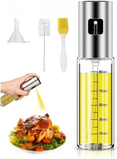 Oil Spray Bottle Set, Olive Oil Sprayer Spray Bottle Oil Sprayer Oil Sprayer Dispenser Set For Bbq, Cooking, Salad 100ML