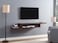 Wall Mounted TV Cabinet Modern TV Stand Shelf (135x24x15cm, Brown)