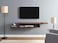 Wall Mounted TV Cabinet Modern TV Stand Shelf (135x24x15cm, Brown)
