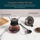 Coffee Maker Set-Pour Over Coffee Dripper with Reusable Stainless Steel Drip Filter Elegant Coffee Dripper Pot Glass Carafe &amp; Permanent Stainless Steel Filter