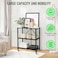 3-Tier Foldable Storage Shelves, Kitchen Shelf with Caster Wheels, Storage Shelves Easy Assembly Shelf Foldable Storage Shelves