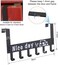 Over The Door Hanger with 6 Hooks, Over Door Coat Hooks for Hanging Coat, Towel, Bag, Robe - Hangers Hooks Ideal for Bedroom, Bathroom, Wardrobe