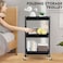 Radiotronics 3 Tier trolley organizer,Foldable Metal Rolling Utility Cart Organizer, Multipurpose Organizer Trolley with Casters for Kitchen, Bedroom, Bathroom