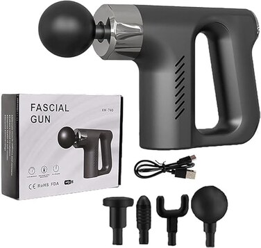 Massage Gun Fascial Gun Muscle Massager Deep Tissue Percussion Massager Body Relax Pain Relief Electric Therapy Gun for Fitness Relaxer