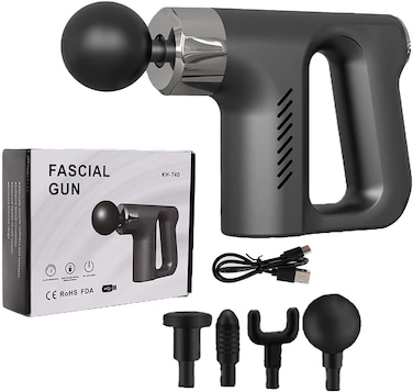 Massage Gun Fascial Gun Muscle Massager Deep Tissue Percussion Massager Body Relax Pain Relief Electric Therapy Gun for Fitness Relaxer