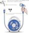 Radiotronics Tools Hose Reel, Heavy Duty Retractable Garden Hose Reel with 15m 49.2ft Water Pipe Nozzle for Home Yard Watering, Water Hose Reel Handheld Sunproof Hose Reel 10.1x5.7x11.8in