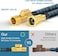 Expandable Garden Hose 7.5m/15m/30m - UAE Standard Brass Connectors, Ultra-Lightweight Design, 10 Modes Nozzle, Triple Latex Core &amp; 4000D Fabric for Garden/Car/Pet (Blue-15m/50ft)