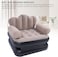 Inflatable Sofa Bed, Thickened Flocking PVC, Folded Size: Approx. 100 X 98 X 90cm, 200KG Large Load Capacity &amp; Easy to Store, Coffee, for Traveling, Camping