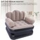 Inflatable Sofa Bed, Portable Foldable Thickened Flocked PVC Blow Up Couch Mattress Wearable 6.1lb Load Bearing Coffee for Home for Camping