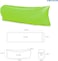 Inflatable Lounger Air Sofa Chair, Portable Water Proof Couch, Easy to Set Up Air Hammock for Hiking, Picnics, Outdoor, Camping &amp; Beach (Green)