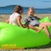 Inflatable Lounger Air Sofa Chair, Portable Water Proof Couch, Easy to Set Up Air Hammock for Hiking, Picnics, Outdoor, Camping &amp; Beach (Green)