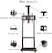 Radiotronics Mobile TV Stand Cart,Rolling TV Stand,32”-70“ Floor TV Mount Stand,Height Adjustable with Lockable Casters,2 Tier AV Shelves for Large Flat Panel LED