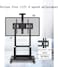 Radiotronics Mobile TV Stand Cart,Rolling TV Stand,32”-70“ Floor TV Mount Stand,Height Adjustable with Lockable Casters,2 Tier AV Shelves for Large Flat Panel LED