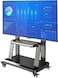 Mobile TV Stand Rolling TVs Cart for 32-75 Inch, Height Adjustable Floor TV Stand, LCD LED Flat Panel Curved Screen, with Wheels as a Movable Portable TV Stand