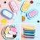 4 Pieces Ice Cream Moulds with Sticks, Reusable Silicone Ice Lolly Molds, Mini Ice Cream Maker with Non-Spill Lid, BPA Free Popsicle Molds Set