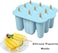 9 Hollow Silicone Popsicle Molds, With Lids Reusable Easy-Release Ice Cream, Maker Homemade Ice, Lollipop Mold for Home Flexible Leak-Free Ice, (Blue)