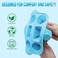 9 Hollow Silicone Popsicle Molds, With Lids Reusable Easy-Release Ice Cream, Maker Homemade Ice, Lollipop Mold for Home Flexible Leak-Free Ice, (Blue)