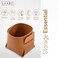 Leather Storage Basket &ndash; Bedside, Nightstand, Office Desk Organizer   Pantry Storage Organizer   Stationery Organizer   Storage Bin for Home (Caramel Small)