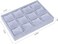 Watch Jewelry Tray Organizer Bracelet Display Showcase 12 Grid Pillows Without Lid Tray Jewelry Storage Holder Grey Velvet Gifts for Men Women Girls
