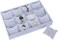 Watch Jewelry Tray Organizer Bracelet Display Showcase 12 Grid Pillows Without Lid Tray Jewelry Storage Holder Grey Velvet Gifts for Men Women Girls