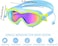 Kids Swim Goggles,Swimming Goggles for Kids 6-14, Anti-Fog UV Protection Pool Glasses for Boys Girls Children