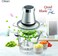 Radiotronics 2 Litre Electric Food Chopper/Meat Processor with Garlic Skin Peeler Attachment, 2 Speed Setting, Detachable Stainless Steel Quad Blades,Silver