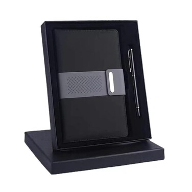 Leather A5 Notebook with Pen, Vintage Travel Notebook and Pen Journal Diary Business Daily Ideas Notepad, Retro Thickened Soft Leather Work Notepad