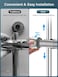 Radiotronics Shower Head Holder with 2 Hooks, Universal Replacement Adjustable Holder Bracket for 16-28mm, Chrome-Plated+ABS Shower Design Shower Head Holders