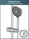 Radiotronics Shower Head Holder with 2 Hooks, Universal Replacement Adjustable Holder Bracket for 16-28mm, Chrome-Plated+ABS Shower Design Shower Head Holders
