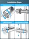 Radiotronics Shower Head Holder with 2 Hooks, Universal Replacement Adjustable Holder Bracket for 16-28mm, Chrome-Plated+ABS Shower Design Shower Head Holders