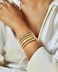 5 Pcs Gold Bracelets for Women 14k Gold Plated Bracelet, Beaded Bracelets Stretch Bead Ball Chain Layered Bracelet Stack Set, Love Cubic Zirconia Bangle Women Jewelry