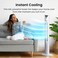 Tower Fan with Remote Control, Powerful 45W Energy Fan, 4 Modes, 12H Timer, 46" Large Bladeless Tower Fan, Advanced Sleep Mode, Front Display, 70&deg; Oscillation