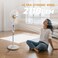 Standing Fan with Metal Blades &ndash; 3-Speed Control, 45W Power, Adjustable Height, Oscillating Pedestal Fan, Silent Operation &ndash; White Floor Fan for Home &amp; Office