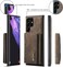 Samsung Galaxy S22 Ultra Case, Wallet Case w/Magnetic Credit Card Holder with Kickstand Feature 8 Card Slot Detachable Cover fit Magnetic Car Mount (Coffee)