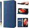 Samsung Galaxy S22 Ultra Case with Card Holder TPU Leather flip Wallet Hanging Rope Magnetic Folio Shockproof Proof Protective Galaxy S22 Ultra Cover-Sapphire Blue