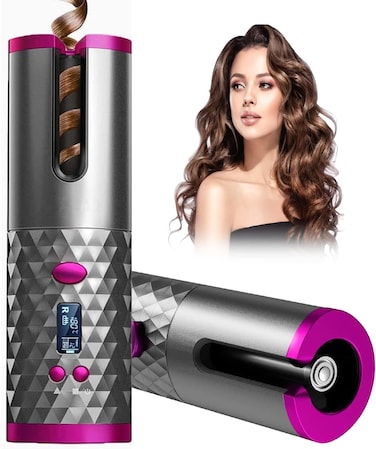 Radiotronics Wireless Automatic Curling Iron with Rechargeable Battery