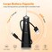 Water Dental Flosser for Teeth Cordless with 300ML 4 Cleaning Modes 5 Jet Tips Portable Oral Irrigator USB-Powered Electric Flosser IPX7 Waterproof Irrigator, Black